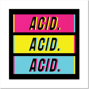 Techno Acid Style Posters and Art